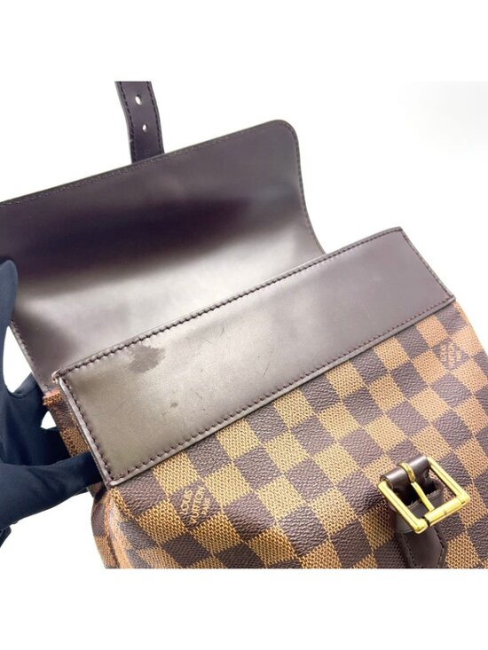 Louis Vuitton Soho Damier Ebene Leather Brown Backpack Gold main image 4